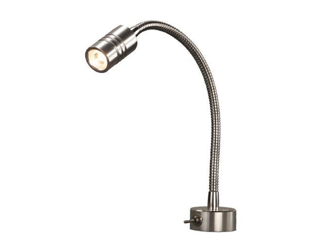 Hovedbilde LED leselampe m/fleksibel arm, varmhvit