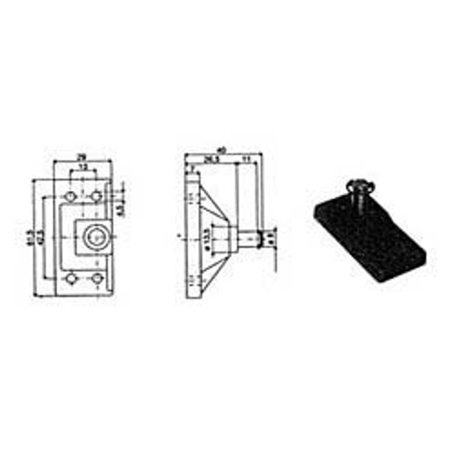 Hovedbilde Ultraflex Gassdemperbrakett SP11 sort 6 mm