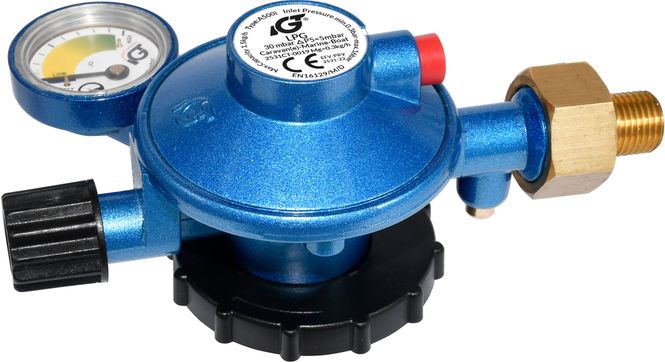 Hovedbilde Gassregulator med manometer M14 tilkobling