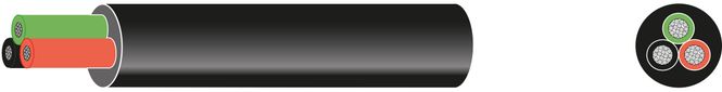 Hovedbilde Fortinnet kabel rund 3x1,5 mm2 30/100 m