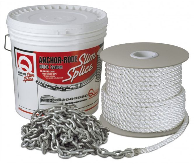 Hovedbilde Quick Slim Splice ankerline med tau og kjetting