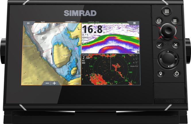 Hovedbilde Simrad NSS evo3 serie med enkelt verdenskart